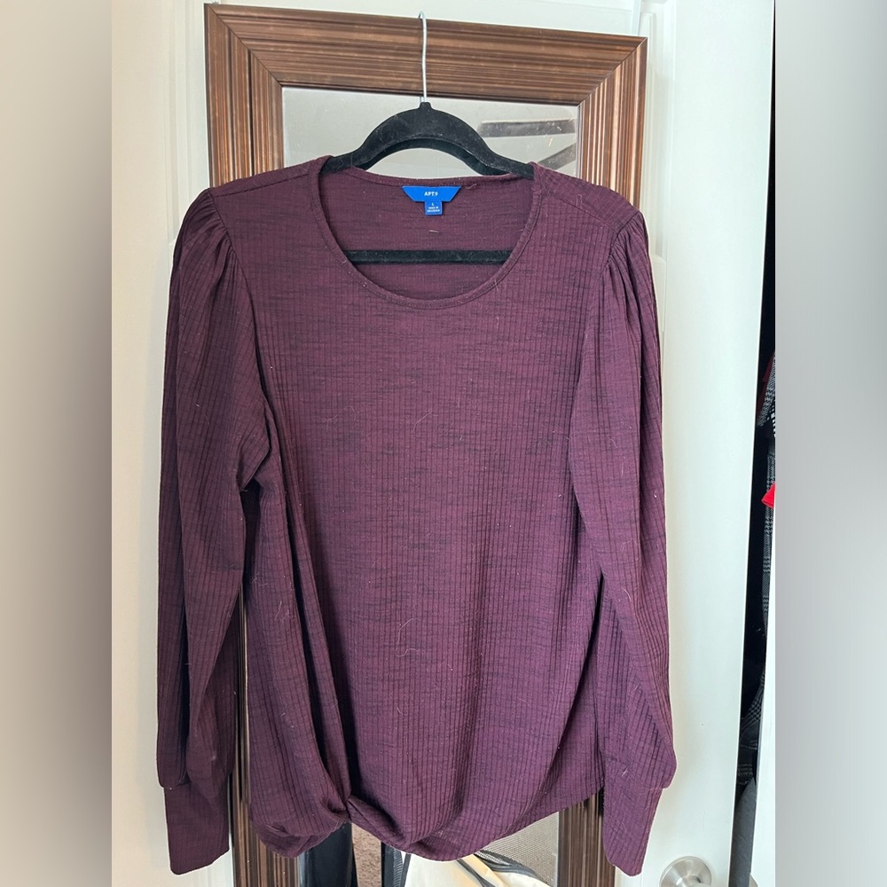 Apt 9 Burgandy long Sleeve Shirt